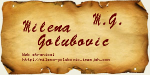 Milena Golubović vizit kartica